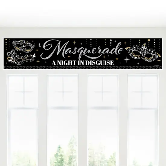 Big Dot of Happiness Masquerade - Mask Party Decorations Party Banner {6}