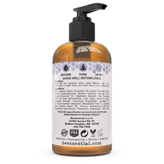Beessential All Natural Lavender Bergamot Body WashCalming Lavender Scent {3}
