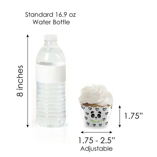 Big Dot of Happiness Party Like a Panda Bear - Cupcake Decoration - Baby Shower or Birthday Party Cupcake Wrappers and Treat Picks Kit - Set of 24 {7}