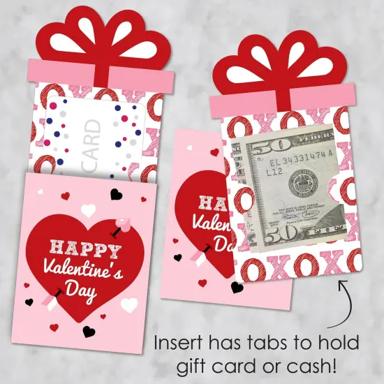 Big Dot of Happiness Conversation Hearts - Valentine's Day Party Money and Gift Card Sleeves - Nifty Gifty Card Holders - Set of 8 {4}
