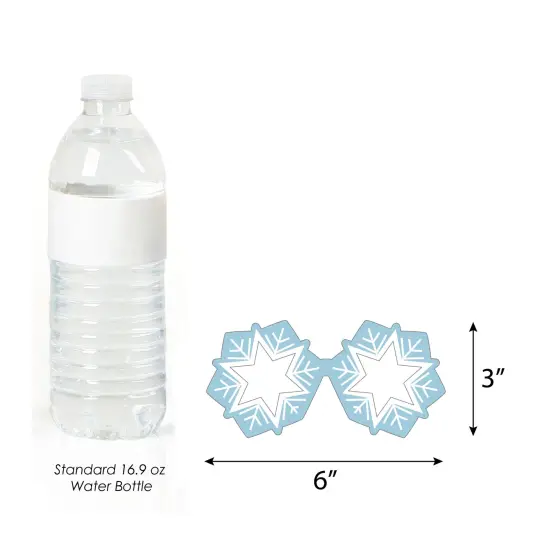 Big Dot of Happiness Winter Wonderland Glasses and Headpieces - Paper Cardstock Snowflake Holiday Party & Winter Wedding Photo Booth Props Kit - 10 Ct {6}