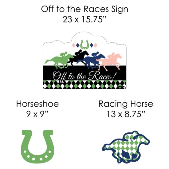 Big Dot of Happiness Kentucky Horse Derby - Yard Sign and Outdoor Lawn Decorations - Horse Race Party Yard Signs - Set of 8 {7}