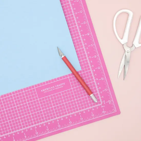 American Crafts Pink Double-Sided Self-Healing Cutting Mat-18"X24" {4}