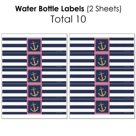 Big Dot of Happiness Last Sail Before the Veil - Nautical Bachelorette and Bridal Shower Decor - Beverage Bar Kit - 34 Pieces {7}