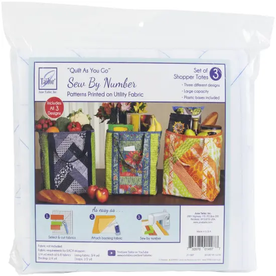 June Tailor Quilt As You Go Utility Shopper's Totes 3/Pkg {1}