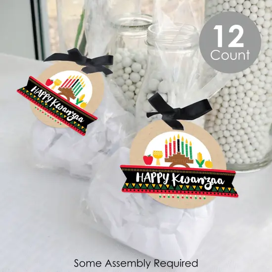 Big Dot of Happiness Happy Kwanzaa Heritage Holiday Party Clear Goodie Favor Bags - Treat Bags With Tags - Set of 12 {3}