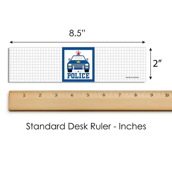 Big Dot of Happiness Calling All Units - Police - Cop Birthday Party or Baby Shower Water Bottle Sticker Labels - Set of 20 {6}