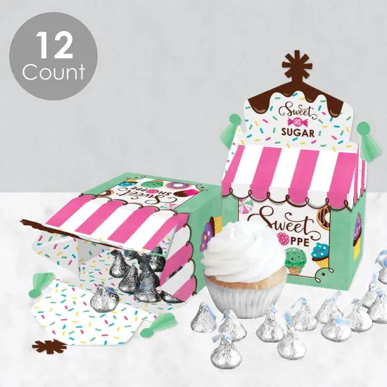 Big Dot of Happiness Sweet Shoppe - Treat Box Party Favors - Candy and Bakery Birthday Party or Baby Shower Goodie Gable Boxes - Set of 12 {4}