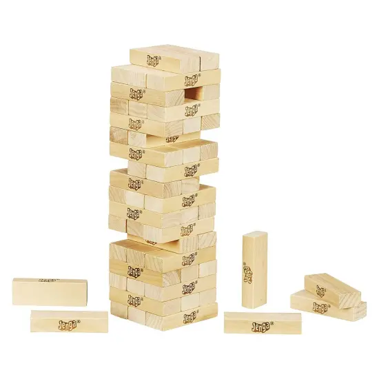 Hasbro HSBA2120 Classic Wood Stacking Jenga Game Ages 6 and Up {3}