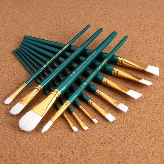 Royal & Langnickel(R) White Taklon Value Pack Brush Set-12/Pkg {3}