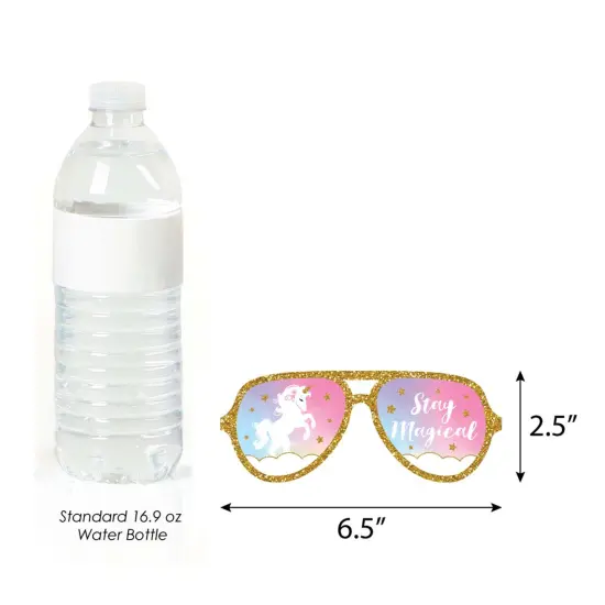 Big Dot of Happiness Rainbow Unicorn Glasses & Masks - Paper Card Stock Magical Unicorn Baby Shower or Birthday Party Photo Booth Props Kit - 10 Count {6}