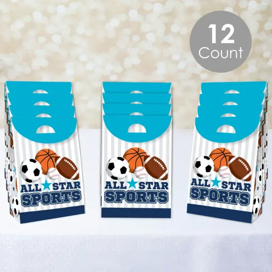 Big Dot of Happiness Go, Fight, Win - Sports - Baby Shower or Birthday Gift Favor Bags - Party Goodie Boxes - Set of 12 {3}