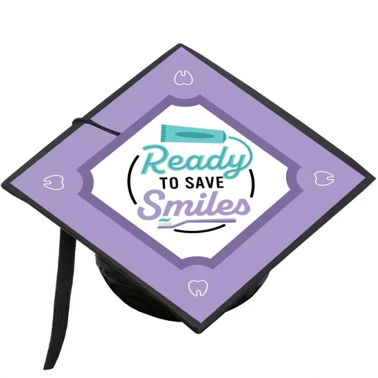 Big Dot of Happiness Dental School Grad - Dentistry and Hygienist Graduation Cap Decorations Kit - Grad Cap Cover {1}