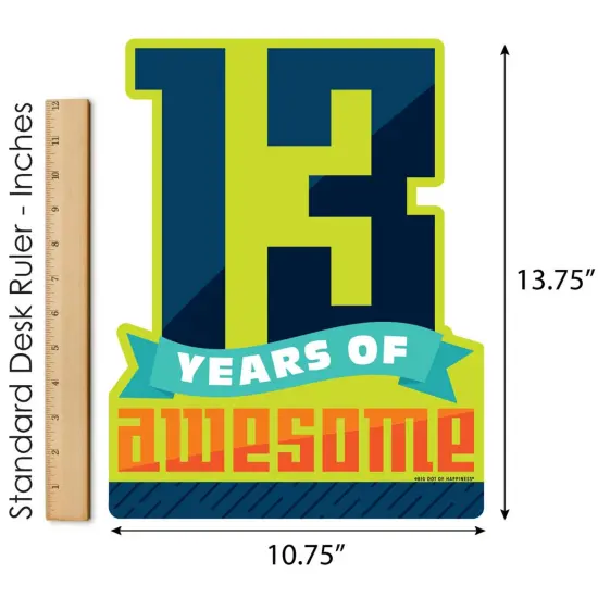 Big Dot of Happiness Boy 13th Birthday - Outdoor Lawn Sign - Official Teenager Birthday Party Yard Sign - 1 Piece {6}