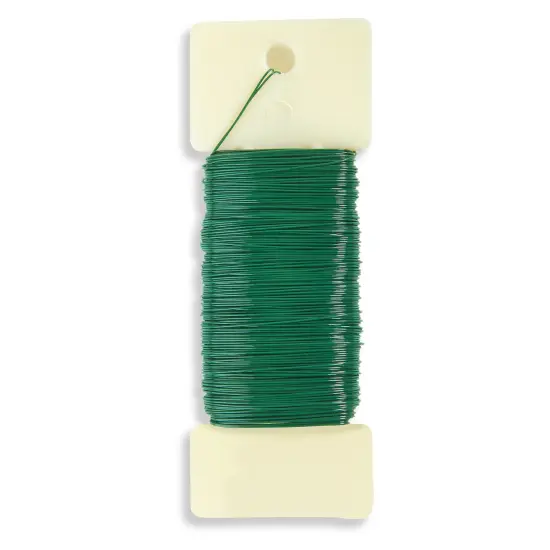 FloraCraft 22 Gauge Floral Wire 0.25lb Paddle-Green {1}