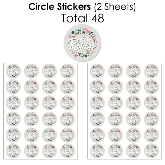 Big Dot of Happiness Religious Easter - Mini Candy Bar, Round Candy, & Circle Stickers - Christian Holiday Party Candy Favor Sticker Kit - 304 Pieces {7}