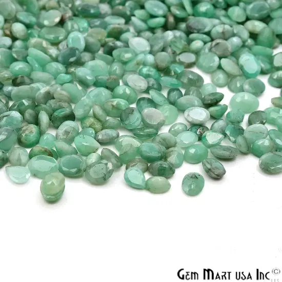 Emerald Oval Gemstone, 6x9mm, 1+ Carats, 100% Natural Faceted Loose Gems, May Birthstone, GemMartUSA (EM-60005) {1}