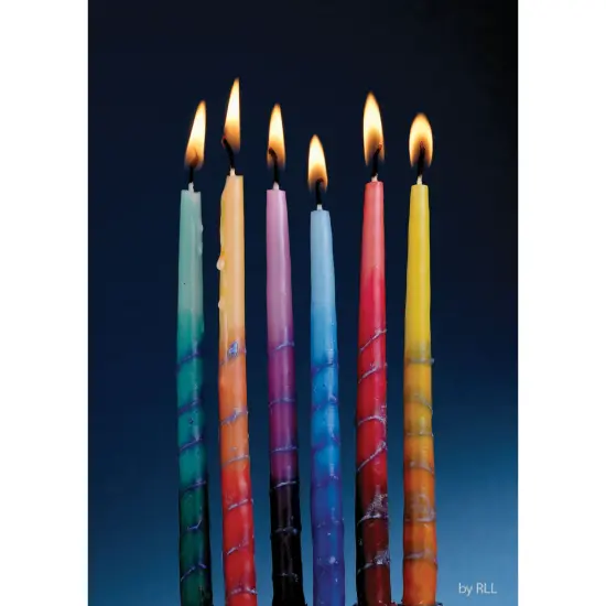 Rite Lite Premium Menorah Hanukkah Candles - 5.25" - Multicolor {6}
