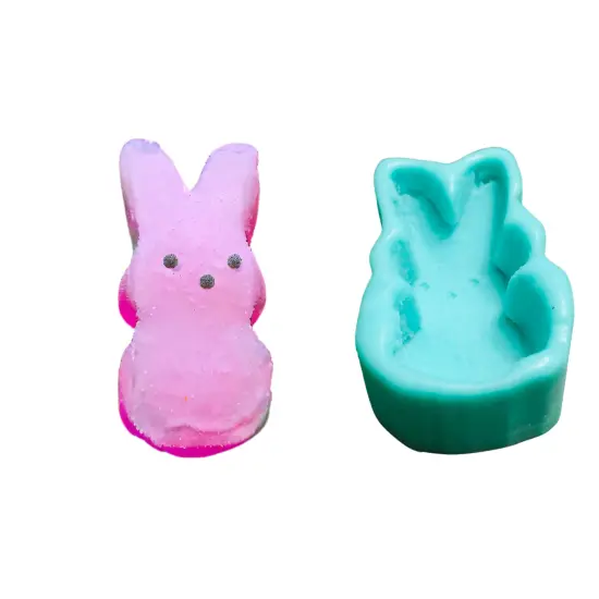 1pc Easter Bunny Marshmallow Silicone Mold| Food Shape Soap Mold | Cake Shape Wax Candle Mold| Not Food Grade {1}