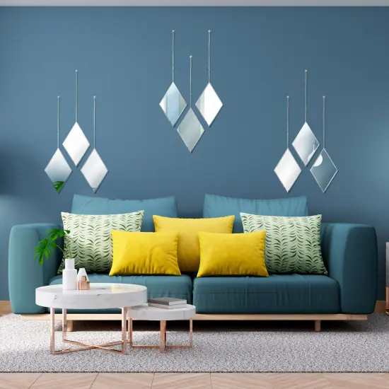 Creekview Home Emporium Accent Mirrors Small Diamond Decorative Wall Mirror 3pc {5}