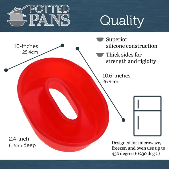 Potted Pans 10pc Large Number Cake Pan 10 Inch Silicone Cake Molds for Baking {2}