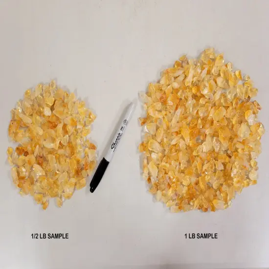 Crushed Raw Citrine Crystals - Tiny Pieces Bulk {3}