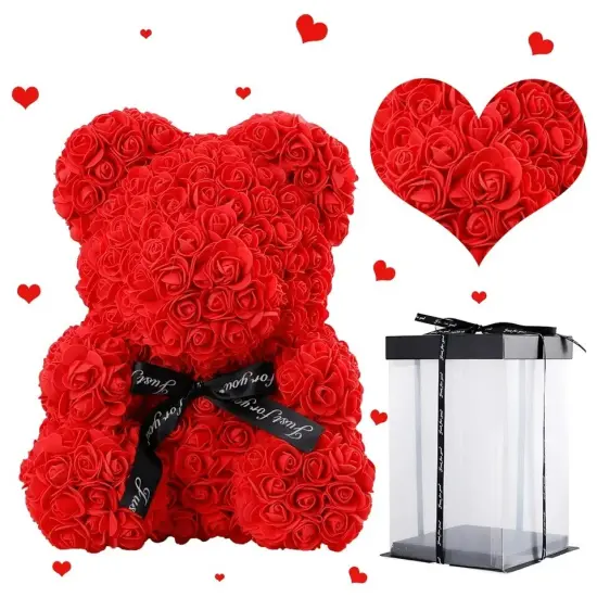 Rose Teddy Bear With Box {1}
