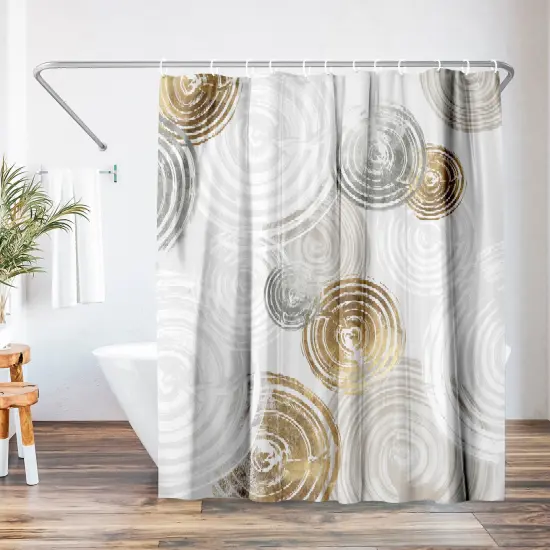 Americanflat 71" x 74" Shower Curtain, Spinning I by PI Creative Art {1}