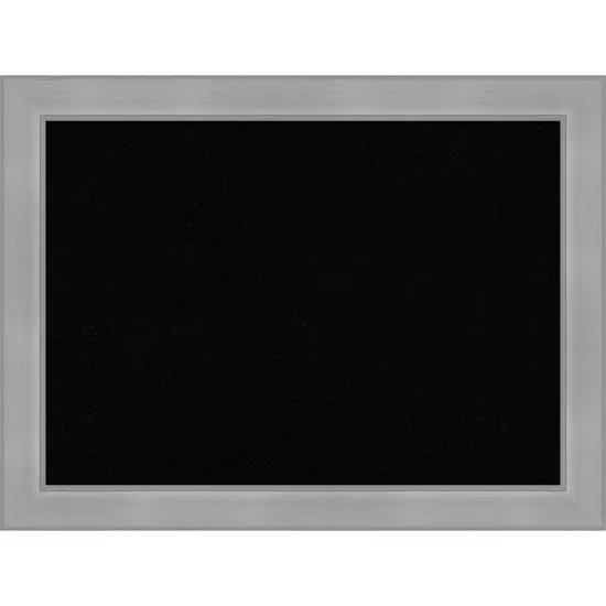 Vista Brushed Nickel Framed Corkboard, Black Cork {1}