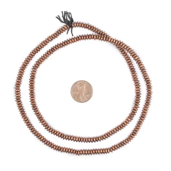 The Bead Chest Copper 5mm Saucer Beads, Full Strand of Quality Metal Spacers for DIY Jewelry Design {2}