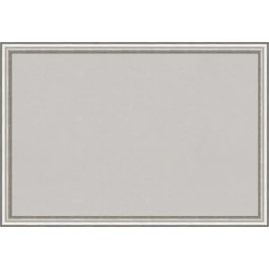Salon Silver Narrow Framed Corkboard, Grey Cork {1}