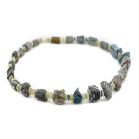 Dark Mixed Roman Glass Beads, Genuine Glass Found in Afghanistan, Matte Glass Beads for Jewelry Making, The Bead Chest {3}