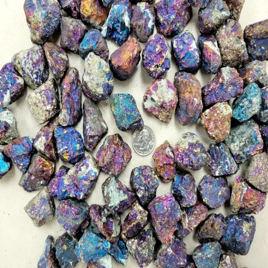 Chalcopyrite Crystal - Medium Chunks 1" to 2" - Raw Crystals Bulk {3}