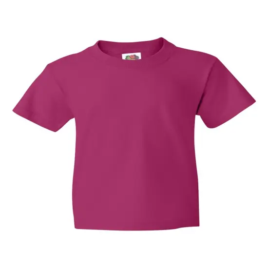 12 Pack: Fruit of the Loom&reg; Youth Short Sleeve Crew Neck T-Shirt Cyber pink {1}