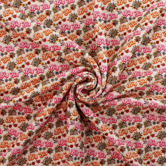 Big Sis Retro Floral Bullet Fabric {3}