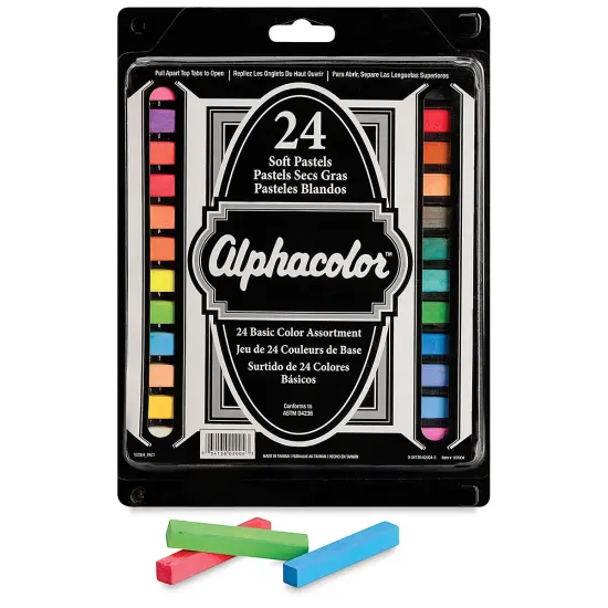 Alphacolor Soft Pastels - Basic Colors, Set of 24 {2}