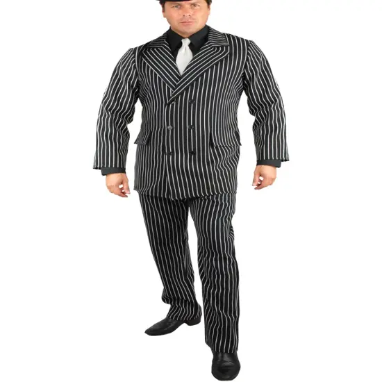 Adult Men's Roaring 20s 6 Button Gangster Costume Double Breasted Suit {1}