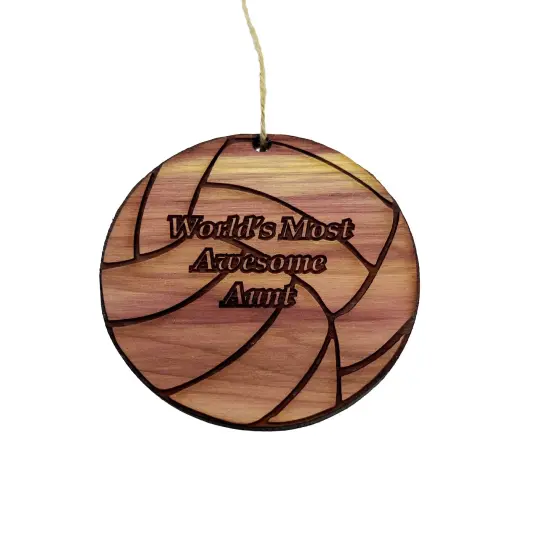 Volleyball Worlds most awesome Aunt - Cedar Ornament {3}