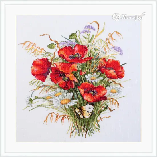Poppies and Oats K-128 Counted Cross-Stitch Kit {1}