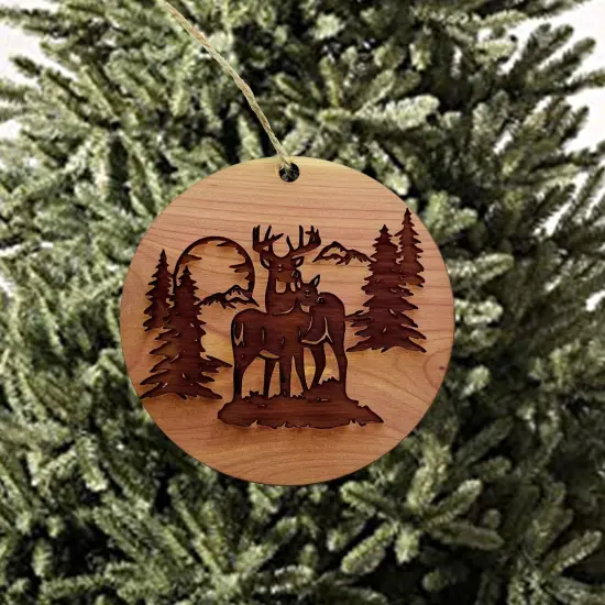 Deer Mountain - Cedar Ornament {3}