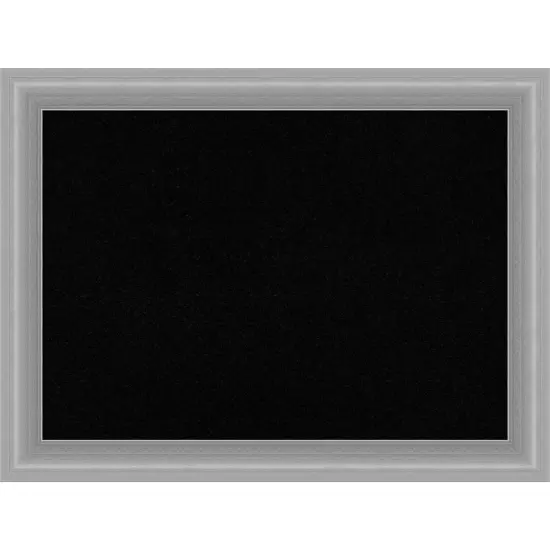 Peak Polished Nickel Narrow Framed Corkboard, Black Cork {1}