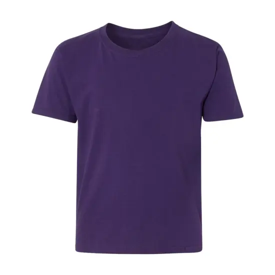 JERZEES&reg; Dri Power Youth 50/50 Poly Cotton Crewneck Short Sleeve T-Shirt Deep purple {1}