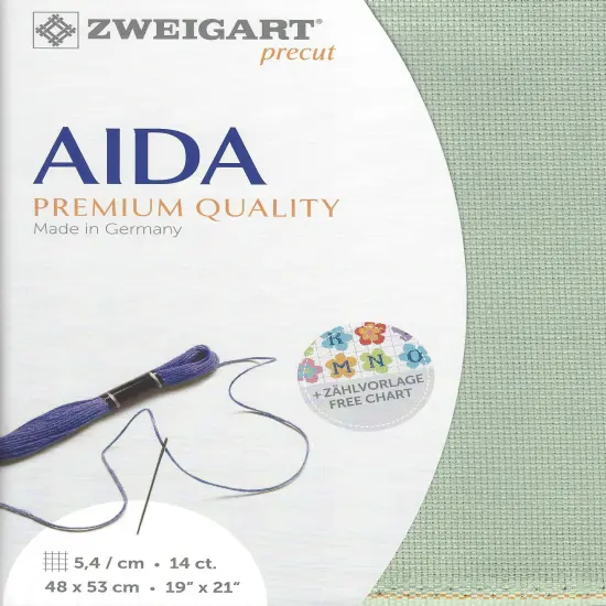 Precut Zweigart Stern-Aida 14 count Light Green {1}