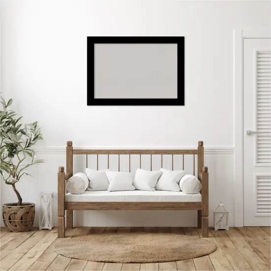 Basic Wood Framed Corkboard, Grey Cork Basic Black {6}