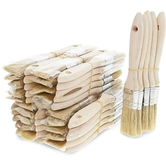 50 Pack Wooden Chip Brushes {1}