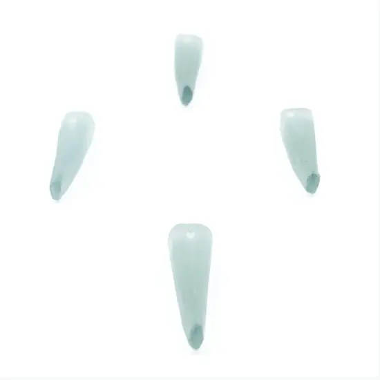 TheBeadChest Tooth Sea Glass Pendants, Frosted Matte Eco-Friendly Translucent Recycled Glass Charms for Jewelry & Necklace Making {3}