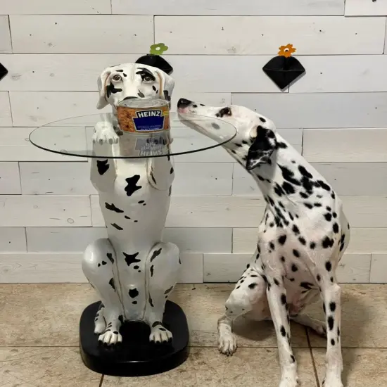 Dalmatian Butler Life Size Statue {3}