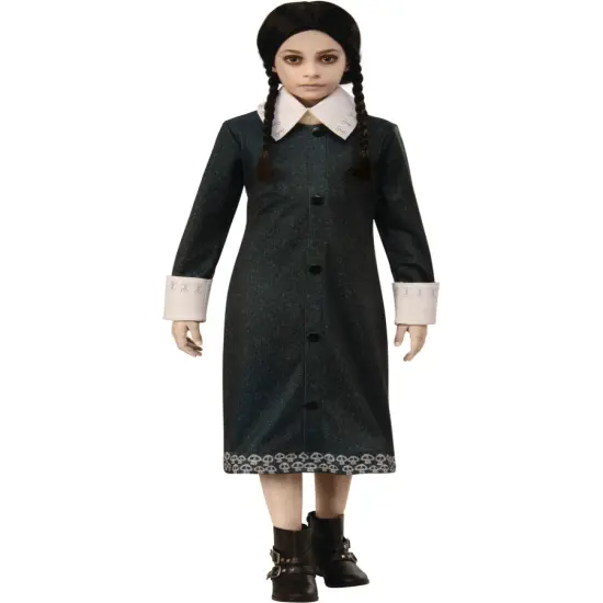 Girls The Addams Family Movie Wednesday Dress Costume {1}