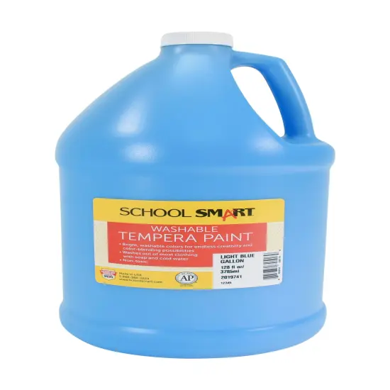 School Smart Washable Tempera Paint Light blue {4}