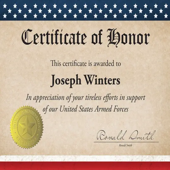 Great Papers! Patriotic Certificate with Imprinted Gold Foil Seal, 8.5" x 11", Printer Compatible, 25 count {3}